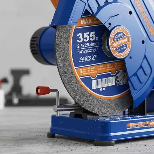 Sierra Sensitiva 2200w Wadfow + Disco 355mm Wcf153558 Azul - Imagen 3