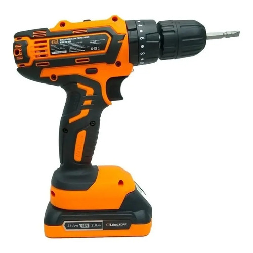Taladro Atornillador Percutor 13mm Lusqtoff 18v 2 Bat Profes Naranja 50 - Imagen 4