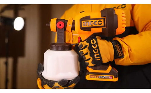 Pistola De Pintar Ingco 20v 800 Ml/min + Accesorios Amarillo Amarillo - Imagen 3