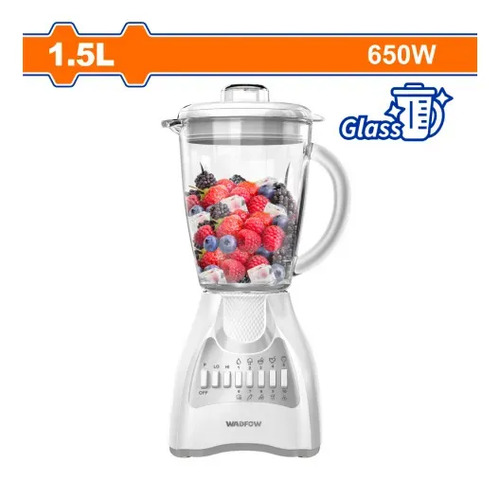 Licuadora Wadfow De 1.5 L Y 650 W Con Jarra De Vidrio, Blanca Blanco - Imagen 2