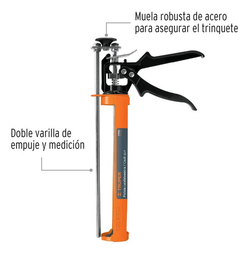 Pistola Calafateadora Tipo Esqueleto, Reforzada Truper 17558 - Imagen 2