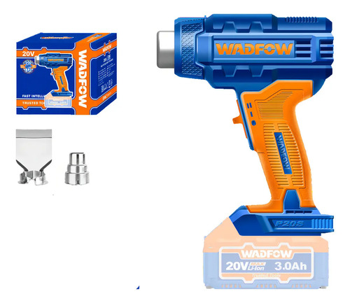 Pistola Calor Wadfow 300/550°c 100/200 L/min Wkh1501 -pg Color Azul Y Naranja