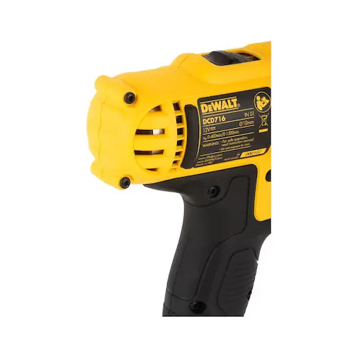 Taladro Percutor Atornillador Inalámbrico De 10mm Dewalt Dcd716d2 + 2 Baterías De 2ah + Accesorio Con Maletín De Transporte Amarillo - Imagen 4