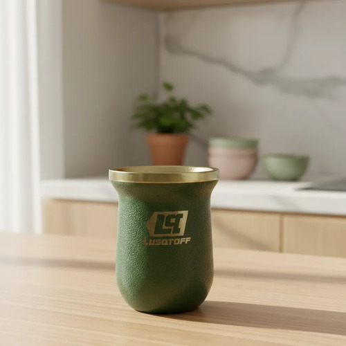 Mate Acero Inoxidable 300 Ml Lusqtoff Verde Liso - Imagen 2