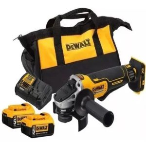 Amoladora 115-125mm Dw Xr 20v 2bat 5a C/bolso Pp Dcg413p2 Amarillo