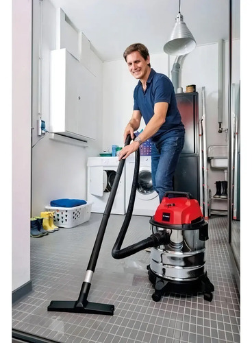 Aspiradora Industrial Einhell Expert Tc-vc 1820 S De Tambor 20 L Para Líquidos Y Sólidos Rojo/plata - Imagen 5