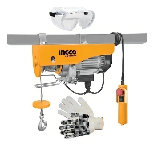 Aparejo Electrico 500kg 900w Ingco Eh5001 Amarillo - Imagen 2