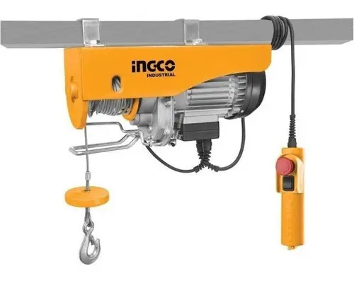 Aparejo Electrico 500kg 900w Ingco Eh5001 Amarillo