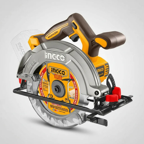 Sierra Circular A Bateria 20v 165mm Ingco Csli16523 Amarillo Con Negro 50/60 - Imagen 4