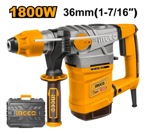 Rotomartillo Ingco Rh18008 1800w 850rpm 7 Joule Amarillo 50-60 - Imagen 2