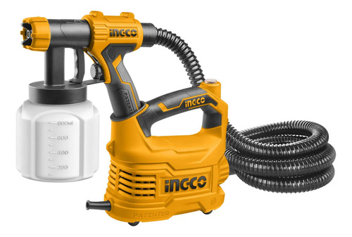 Ff Equipo Pistola De Pintar Ingco 500w Spg5008 Paint Zoom Amarillo