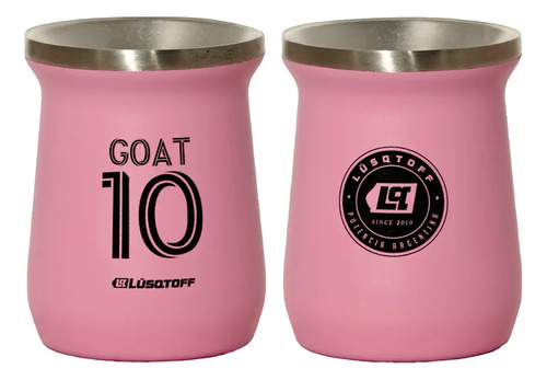 Mate Acero Inoxidable 300 Ml Lusqtoff Rosa Lisa