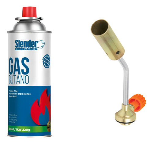 Mechero P/lata De Gas De 1/4 De Vuelta, Truper + Gas Butano