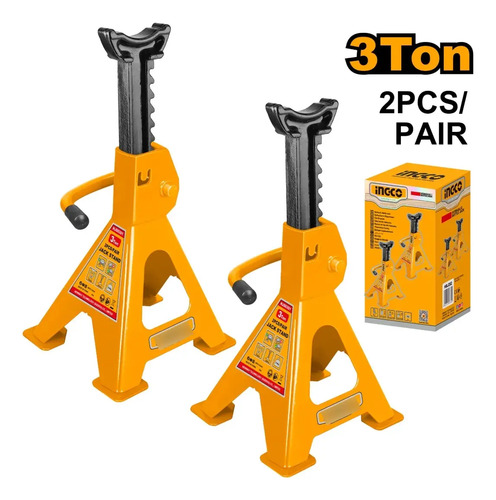 Set X2 Soporte Caballete Gato Hidraulico 3ton Ingco Hjs0301